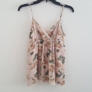 FOREVER 21 Blouse with Flower Pattern